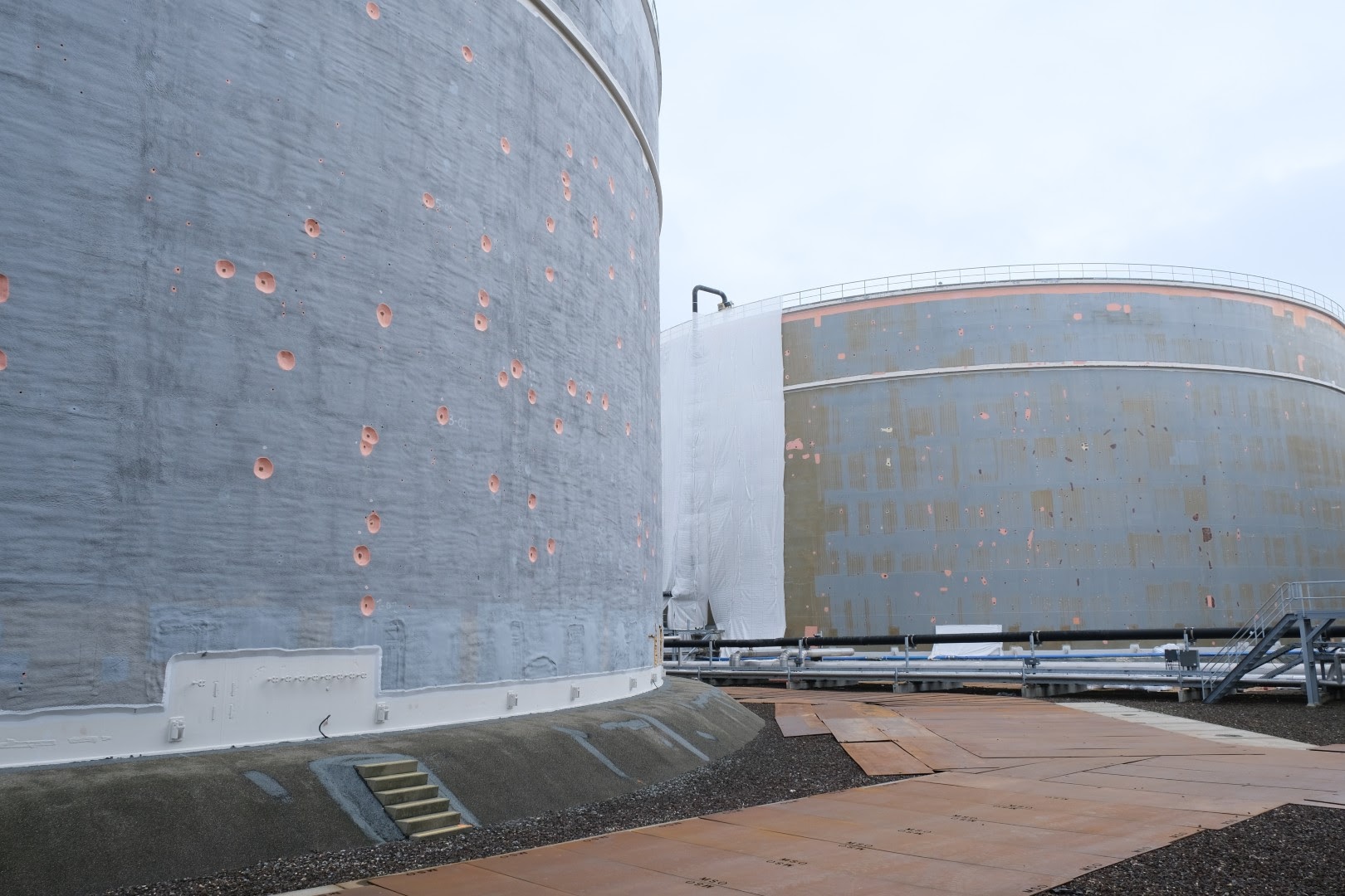 Corrosie-inspectie opslagtanks – stookolie terminal